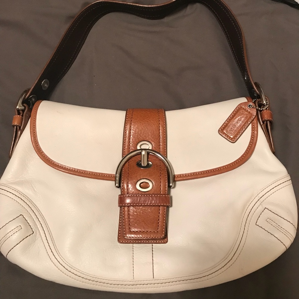 100% Authentic Coach Purse. White leather
